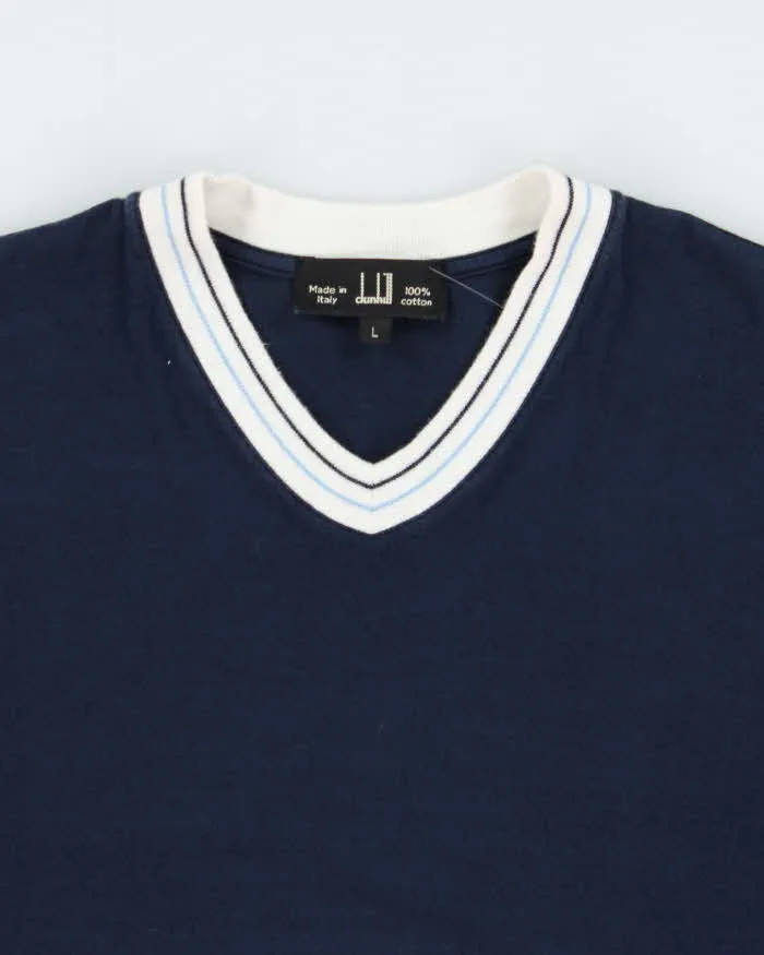 Vintage Y2K 00s Dunhill V-Neck Ribbed Cuff T-Shirt - L sold by Rokit product image thumbnail 5