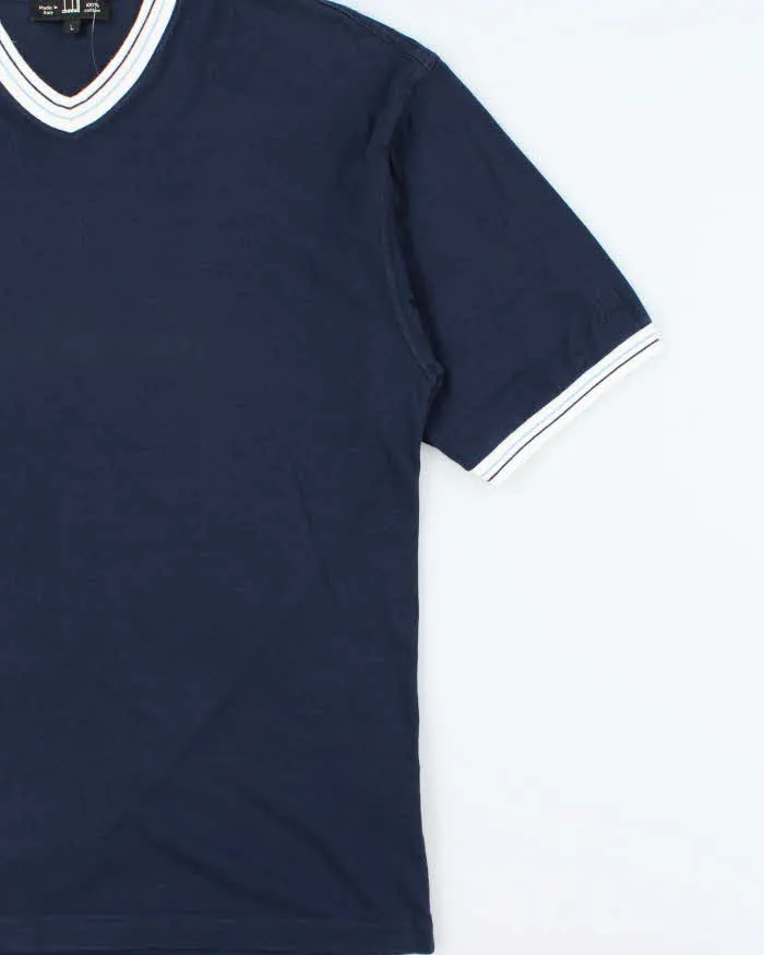 Vintage Y2K 00s Dunhill V-Neck Ribbed Cuff T-Shirt - L sold by Rokit product image thumbnail 3