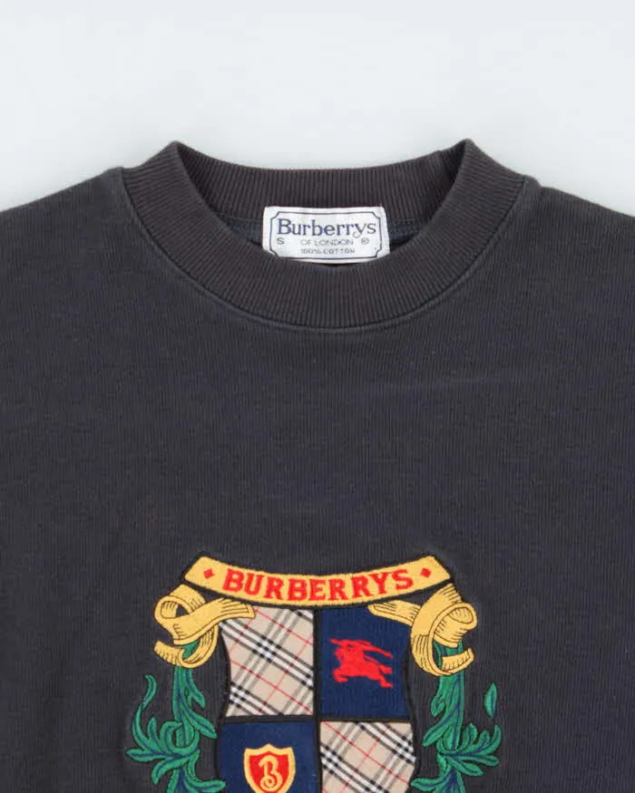 Vintage 1990s Burberry Embroidered Nova Check Crest Crewneck Sweatshirt - S sold by Rokit product image thumbnail 5