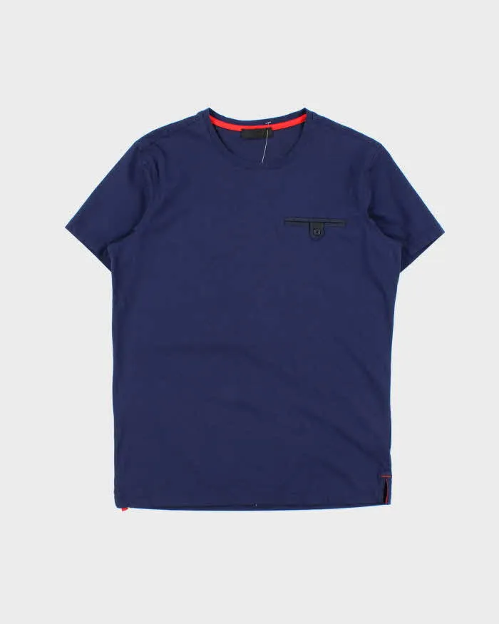 SS2014 Prada Navy Signature Crewneck Pocket T-Shirt - M sold by Rokit