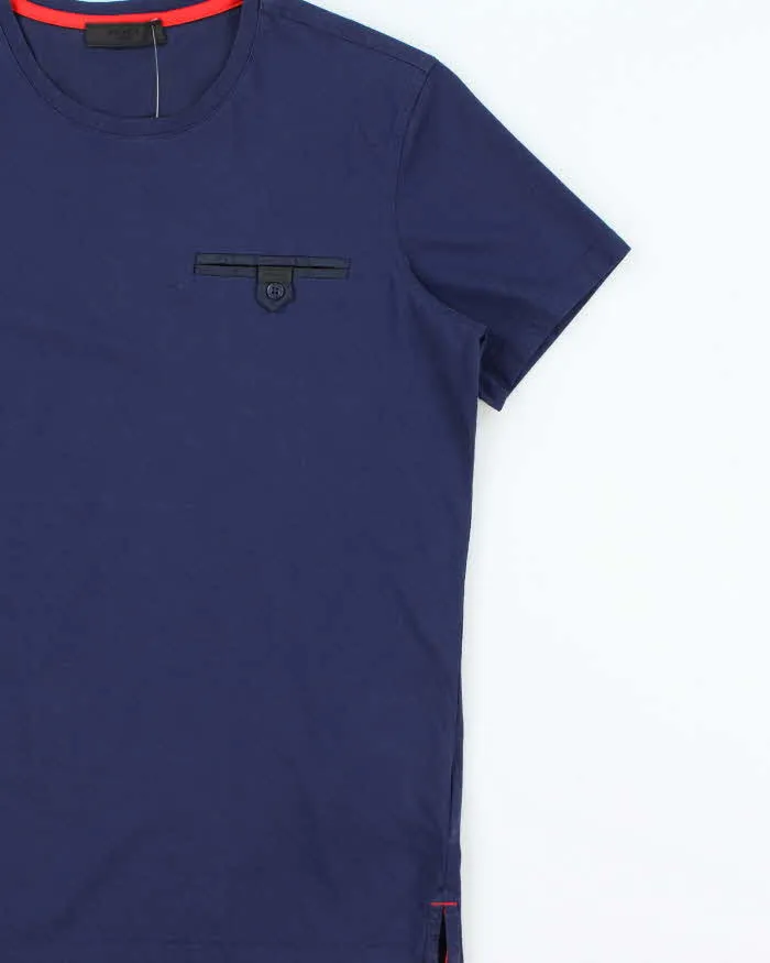 SS2014 Prada Navy Signature Crewneck Pocket T-Shirt - M sold by Rokit product image thumbnail 3