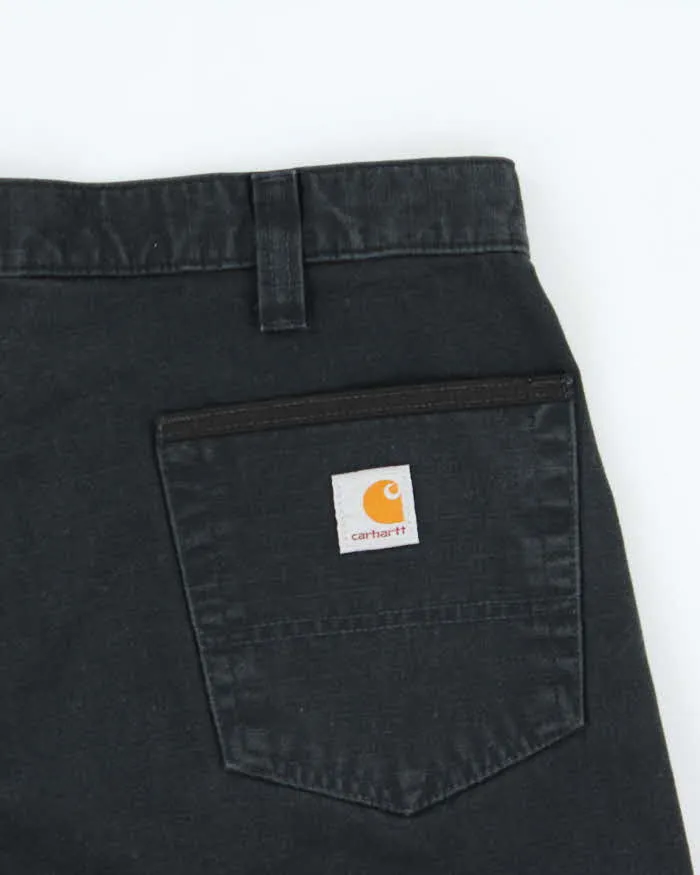 Vintage Carhartt B357 Canvas Ripstop Relaxed Fit Carpenter Cargo Shorts - W38 sold by Rokit product image thumbnail 4