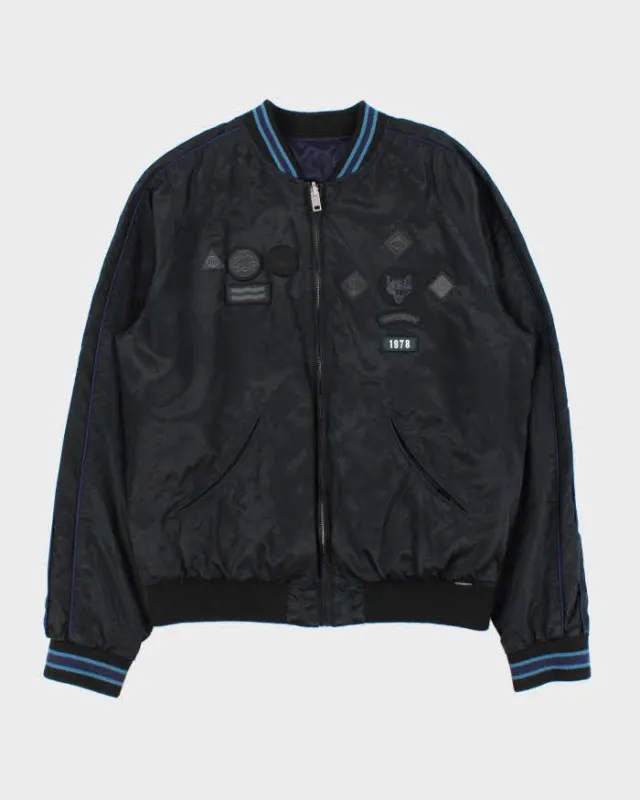 Vintage Diesel J-Fire Reversible Satin Patch Bomber Jacket - L made by Diesel