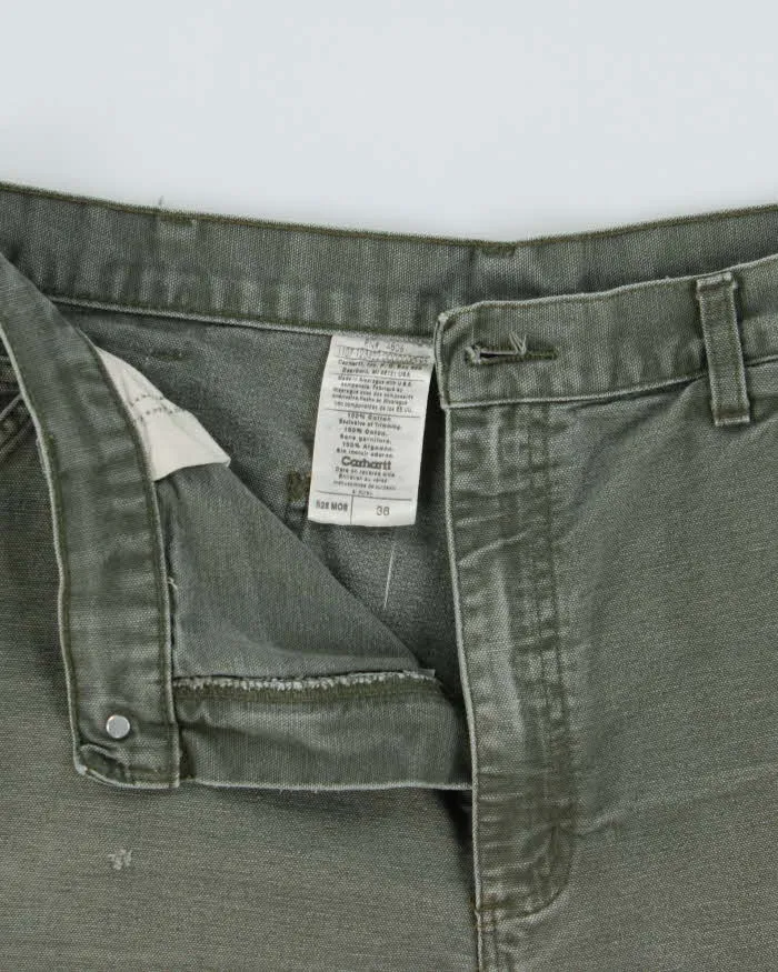 Vintage Y2K 00s Carhartt B25 Moss Duck Canvas Relaxed Fit Carpenter Shorts - W34 sold by Rokit product image thumbnail 5
