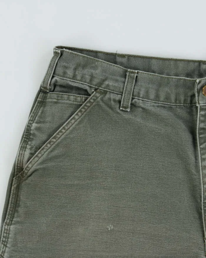 Vintage Y2K 00s Carhartt B25 Moss Duck Canvas Relaxed Fit Carpenter Shorts - W34 sold by Rokit product image thumbnail 3