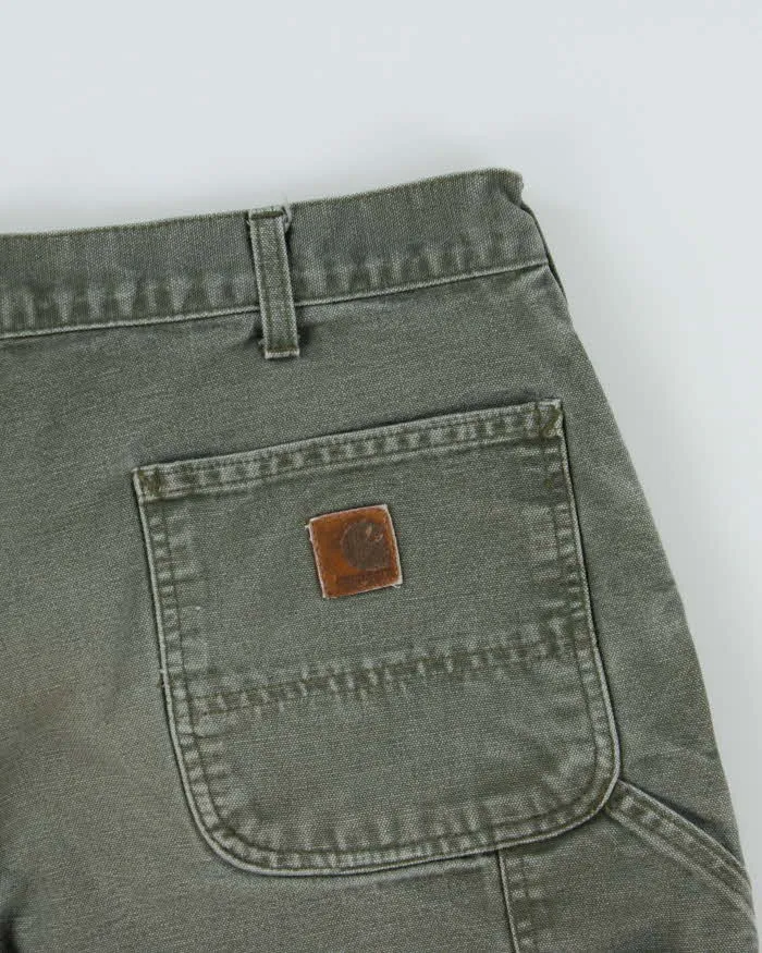 Vintage Y2K 00s Carhartt B25 Moss Duck Canvas Relaxed Fit Carpenter Shorts - W34 sold by Rokit product image thumbnail 4