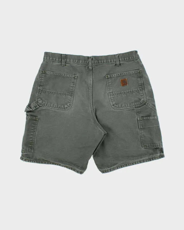 Vintage Y2K 00s Carhartt B25 Moss Duck Canvas Relaxed Fit Carpenter Shorts - W34 sold by Rokit product image thumbnail 2