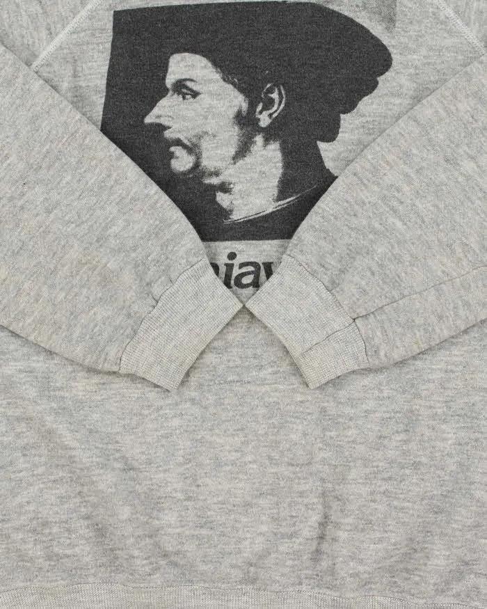Vintage 1980s Machiavelli Hanes Made In USA Marl Grey Sweatshirt - L sold by Rokit product image thumbnail 4