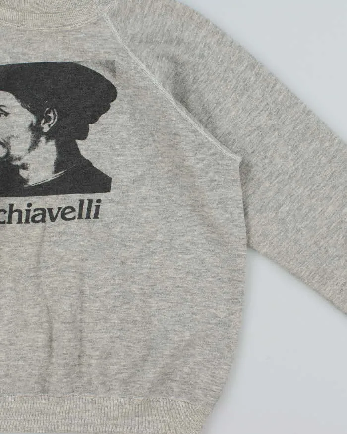 Vintage 1980s Machiavelli Hanes Made In USA Marl Grey Sweatshirt - L sold by Rokit product image thumbnail 3