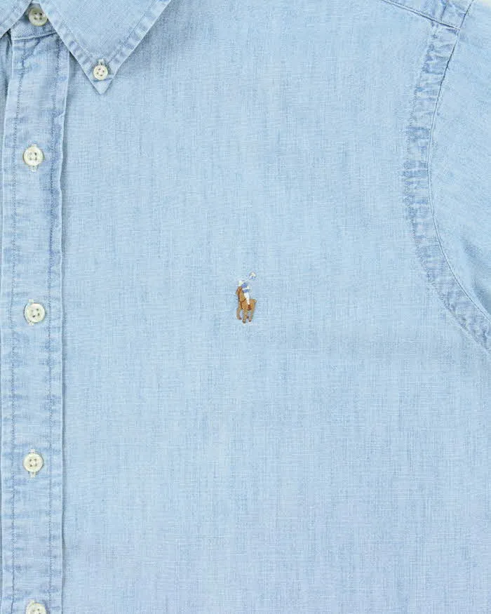 Vintage Ralph Lauren Classic Fit Chambray Short Sleeve Shirt - XXL sold by Rokit product image thumbnail 4