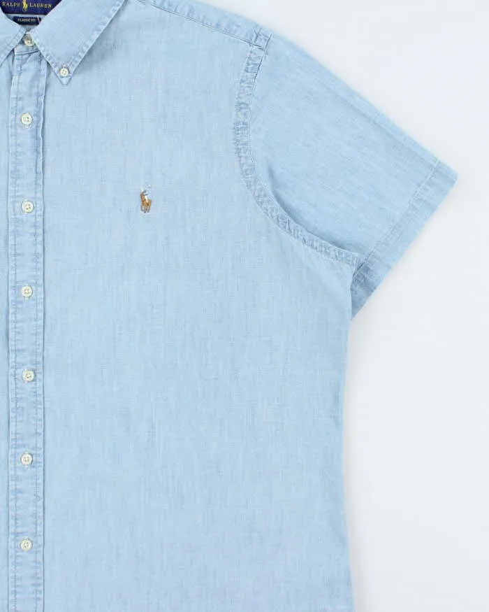 Vintage Ralph Lauren Classic Fit Chambray Short Sleeve Shirt - XXL sold by Rokit product image thumbnail 3