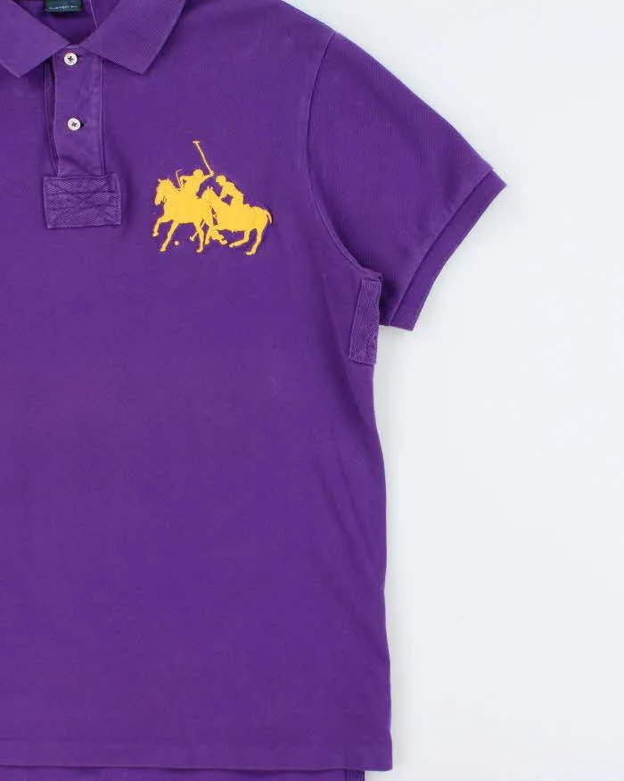 Vintage Y2K 00s Polo Ralph Lauren Large Double Pony Custom Fit Short Sleeve Polo Shirt - L sold by Rokit product image thumbnail 3