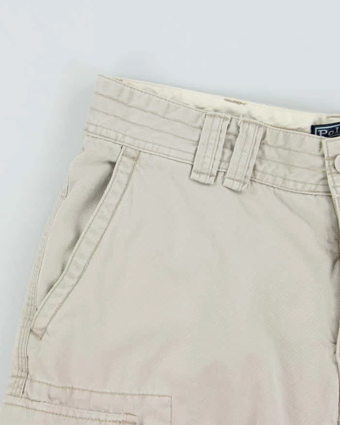 Vintage Y2K 00s Polo Ralph Lauren Heavyweight Canvas Baggy Fit Cargo Shorts - W34 sold by Rokit product image thumbnail 3