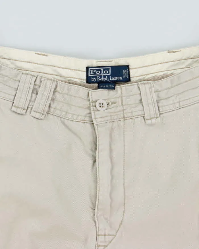 Vintage Y2K 00s Polo Ralph Lauren Heavyweight Canvas Baggy Fit Cargo Shorts - W34 sold by Rokit product image thumbnail 5