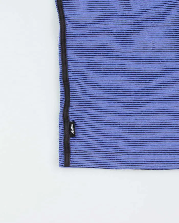 Vintage Y2K 00s Armani Collezioni Striped Crewneck T-Shirt - S sold by Rokit product image thumbnail 4
