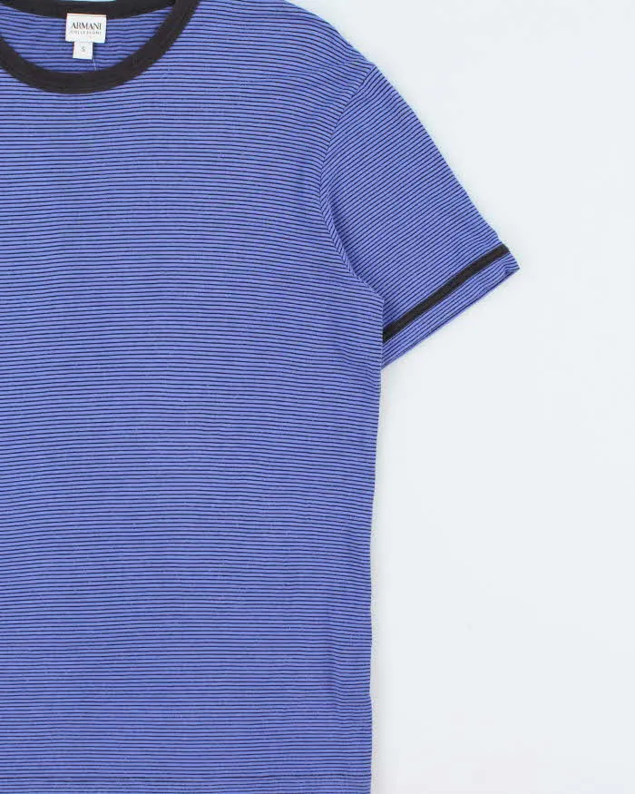 Vintage Y2K 00s Armani Collezioni Striped Crewneck T-Shirt - S sold by Rokit product image thumbnail 3