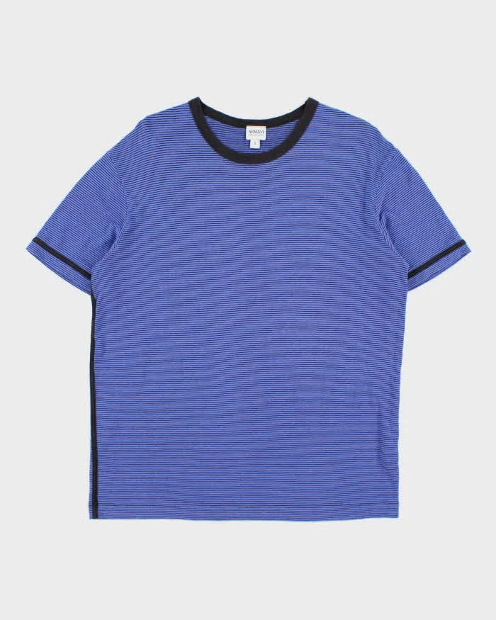 Vintage Y2K 00s Armani Collezioni Striped Crewneck T-Shirt - S sold by Rokit