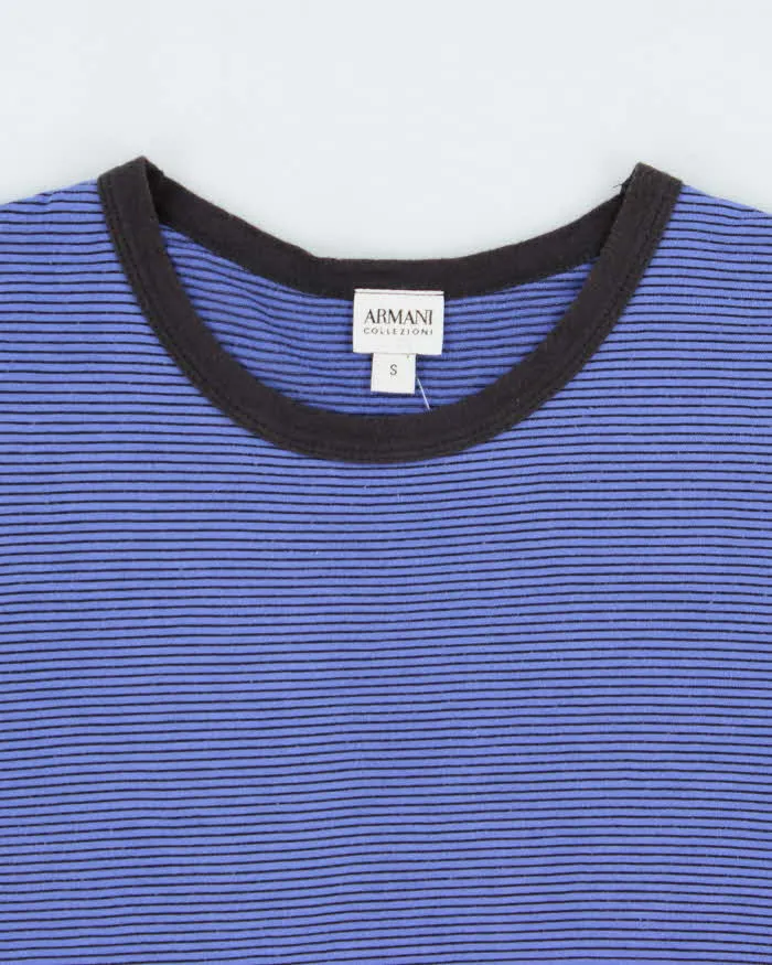 Vintage Y2K 00s Armani Collezioni Striped Crewneck T-Shirt - S sold by Rokit product image thumbnail 5