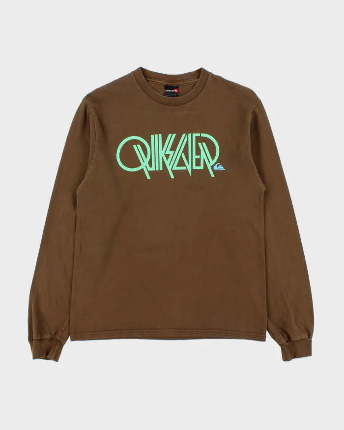 Vintage Y2K 00s Quiksilver Long Sleeve Crewneck T-Shirt - S sold by Rokit