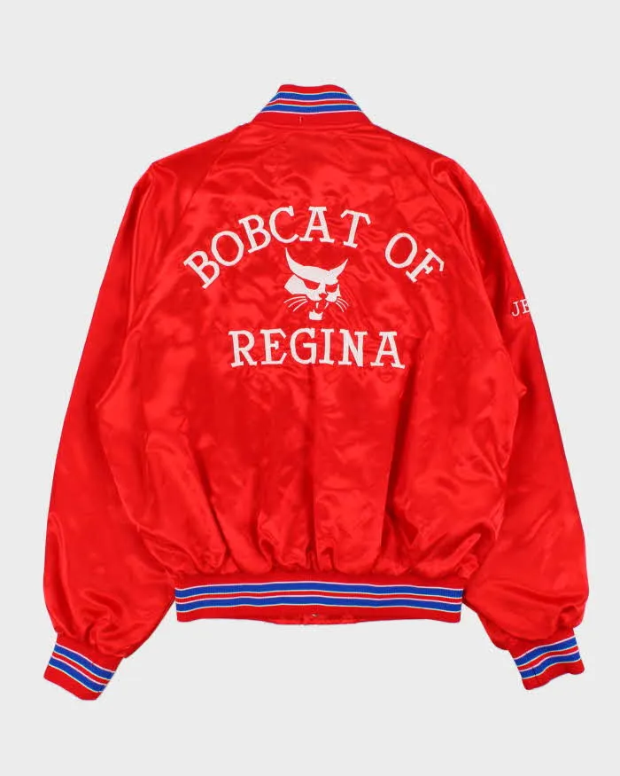 Vintage 1980s Sexton Embroidered Bobcat Satin Varsity Bomber Jacket - L sold by Rokit product image thumbnail 2