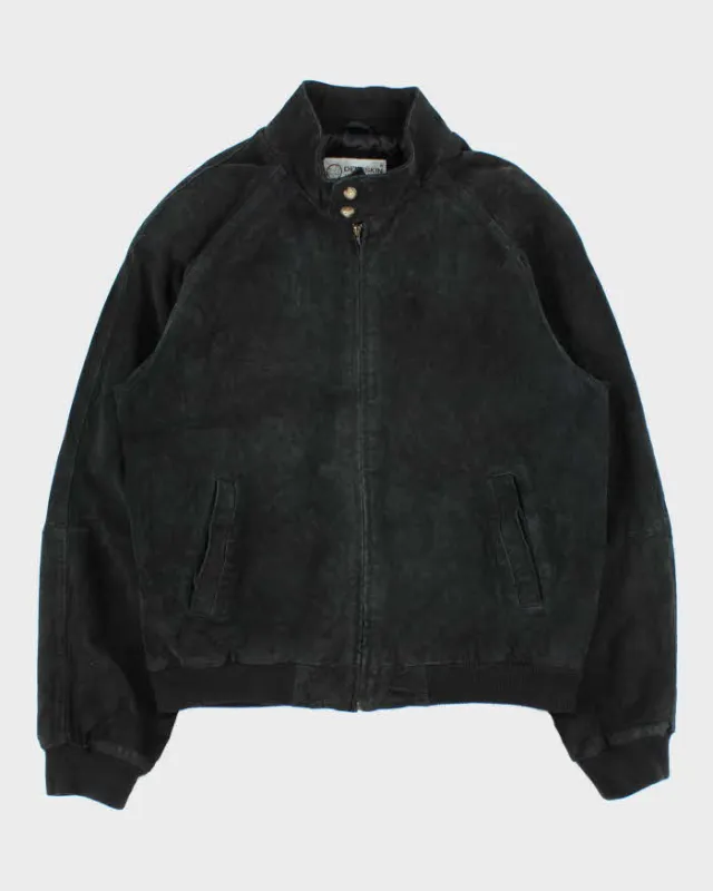 Vintage Y2K 00s DeerSkin Trading Post Quilt Lined Suede Bomber Jacket - M made by Rokit