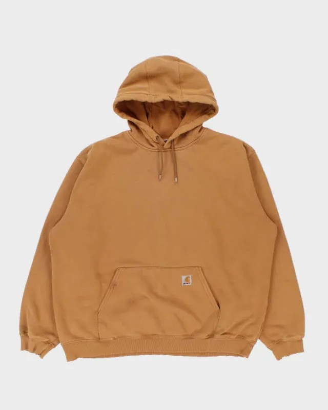 Vintage 2003 Y2K Carhartt Tan Heavyweight Distressed Pullover Hoodie - XXL made by Carhartt