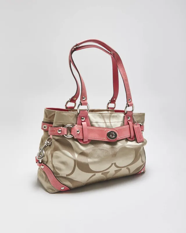 Vintage Y2k 2000s Coach Carly Signature Handbag made by Coach