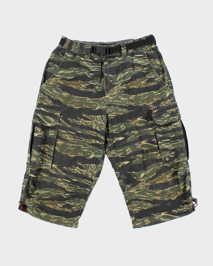 Vintage Y2K 00s HOBO Japan Loose Fit Tiger Camo 3/4 Length Cargo Shorts - W28 sold by Rokit