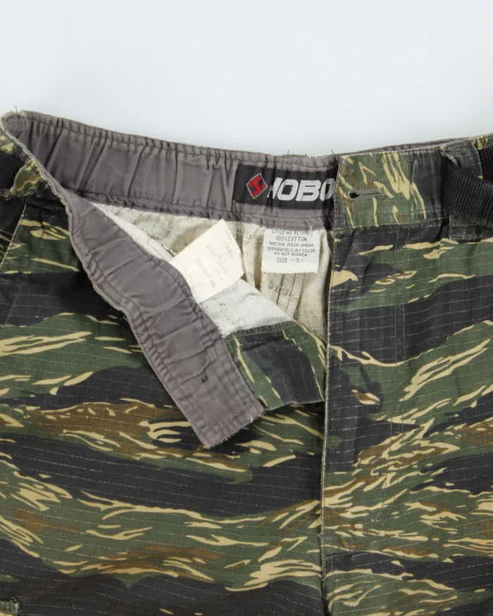 Vintage Y2K 00s HOBO Japan Loose Fit Tiger Camo 3/4 Length Cargo Shorts - W28 sold by Rokit product image thumbnail 5