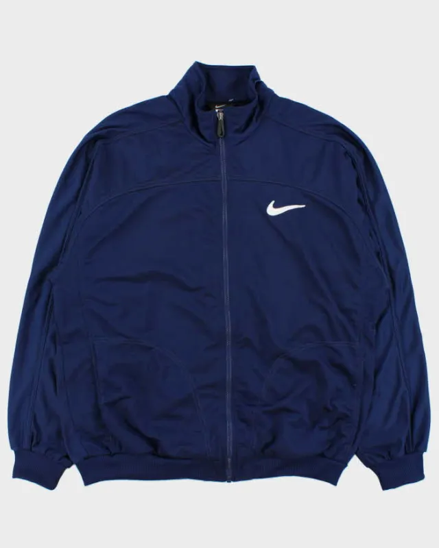 Vintage 1990s Nike Big Swoosh Embroidered Classic Track Jacket - XL made by Nike