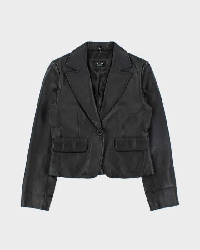 Vintage 2000s OXYHO' Cropped Leather Blazer Jacket - M made by Rokit
