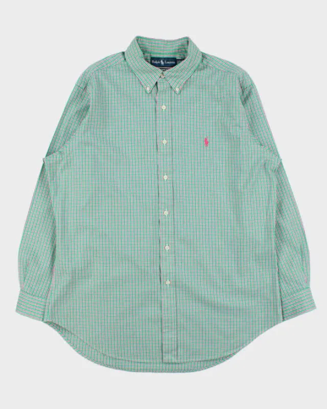 Vintage Y2K 00s Ralph Lauren Regent Check Classic Fit Long Sleeve Shirt - M made by Ralph Lauren