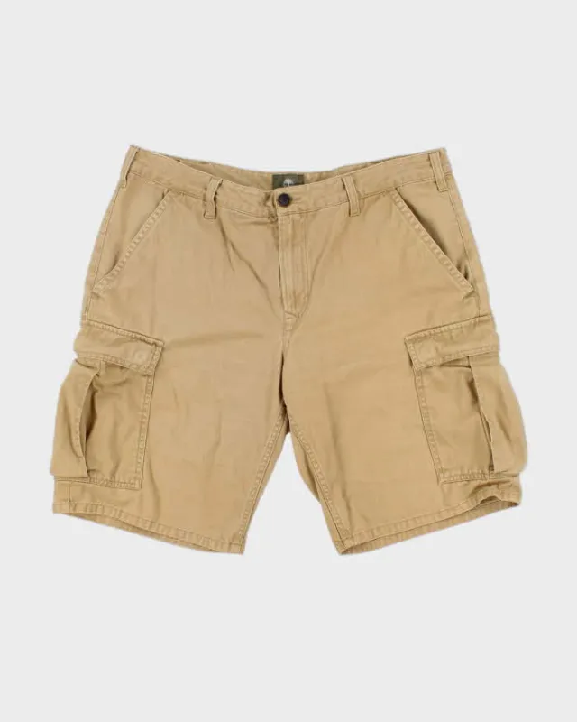 Vintage Y2K 00s Timberland Desert Khaki Canvas Baggy Fit Cargo Shorts - W38 made by Timberland