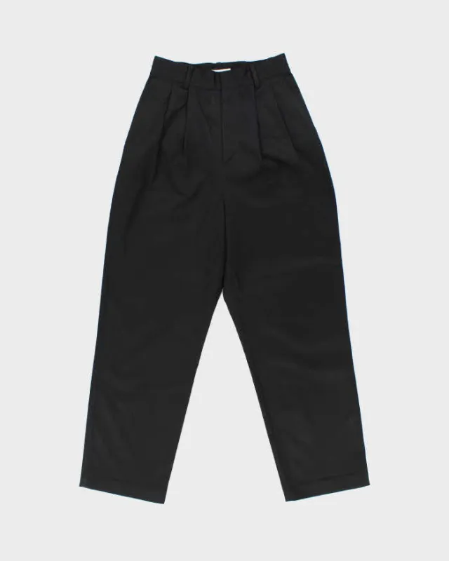 Moussy High Waisted Double Pleated Women's Loose Fit Trousers - W24 L27 made by Rokit