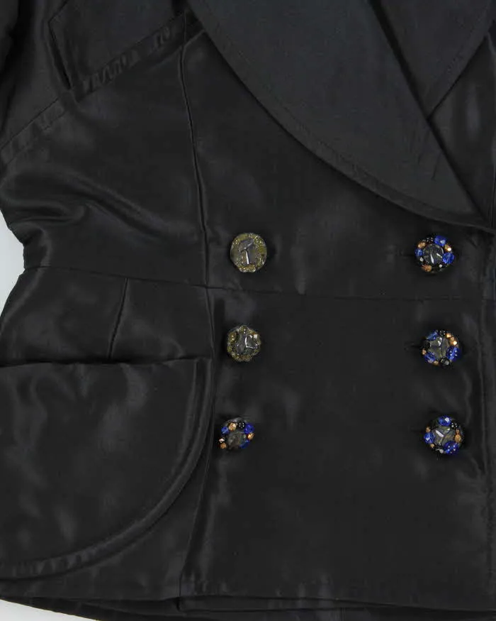 Vintage SS1997 Christian Lacroix Haute Couture Runway Women's Silk Blend Padded Embellished Double Breasted Blazer - S sold by Rokit product image thumbnail 5