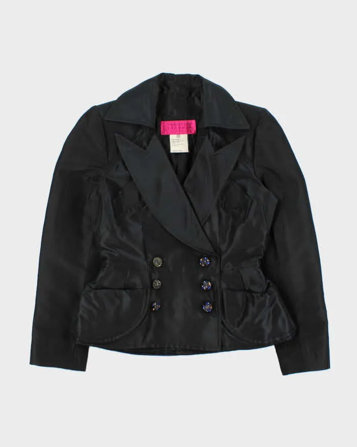 Vintage SS1997 Christian Lacroix Haute Couture Runway Women's Silk Blend Padded Embellished Double Breasted Blazer - S sold by Rokit
