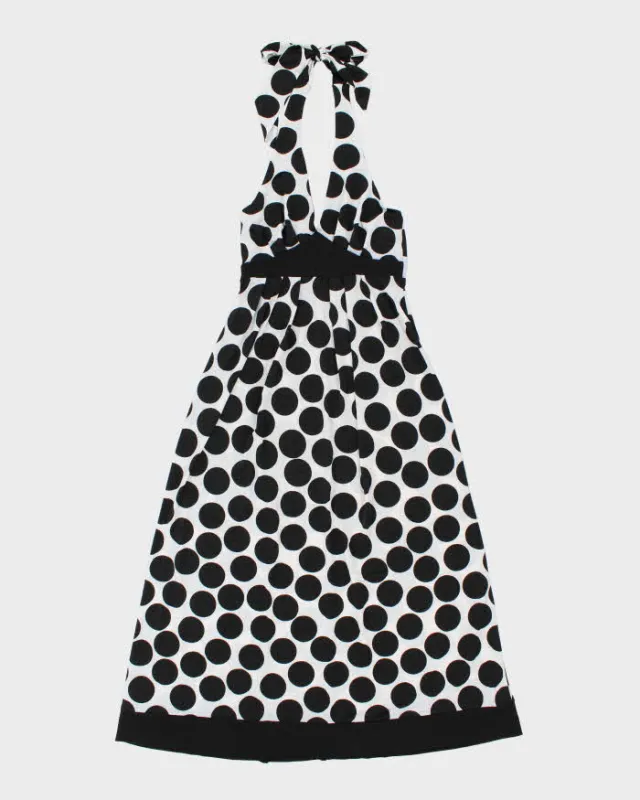 Vintage 2000s AA Studio Slinky Polka Dot Halter Maxi Dress - M made by Rokit