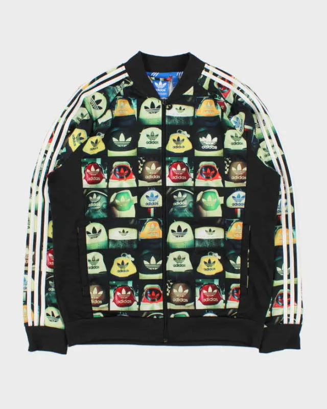 Vintage Adidas Originals Superstar Heel Print Bomber Track Jacket - XL made by Adidas