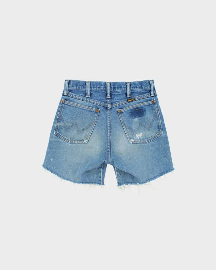 Vintage 1970s Wrangler Women's Made In USA Distressed Denim Mini Shorts - W26 sold by Rokit product image thumbnail 2