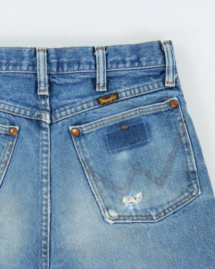 Vintage 1970s Wrangler Women's Made In USA Distressed Denim Mini Shorts - W26 sold by Rokit product image thumbnail 4