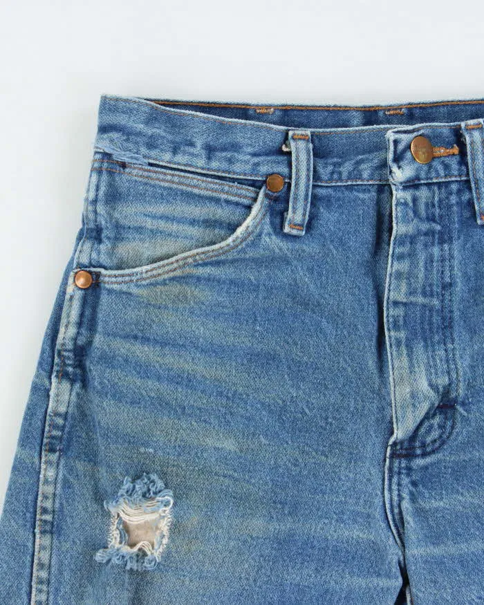 Vintage 1970s Wrangler Women's Made In USA Distressed Denim Mini Shorts - W26 sold by Rokit product image thumbnail 3