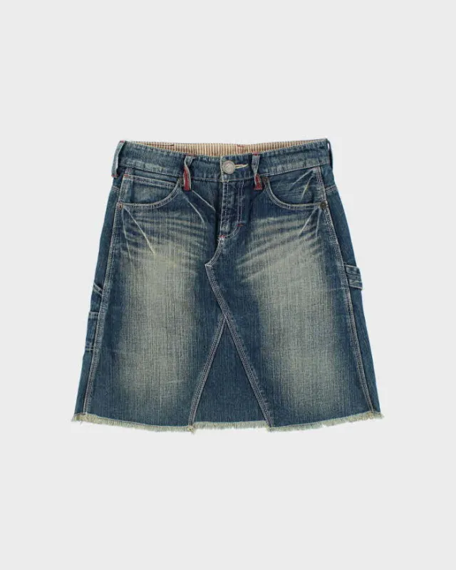 Vintage Y2k 2000s Rush Hour Cinch Back Denim Skirt - S made by Rokit