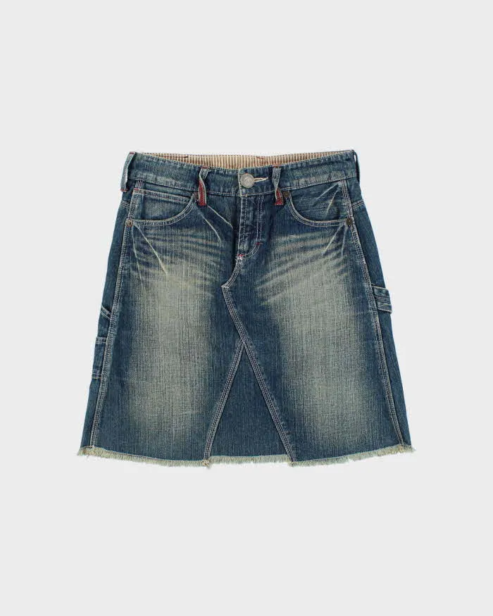 Vintage Y2k 2000s Rush Hour Cinch Back Denim Skirt - S sold by Rokit