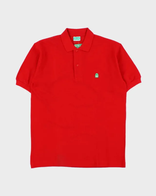 DSWT 1980s Benetton Short Sleeve Polo Shirt - M made by United Colors Of Benetton