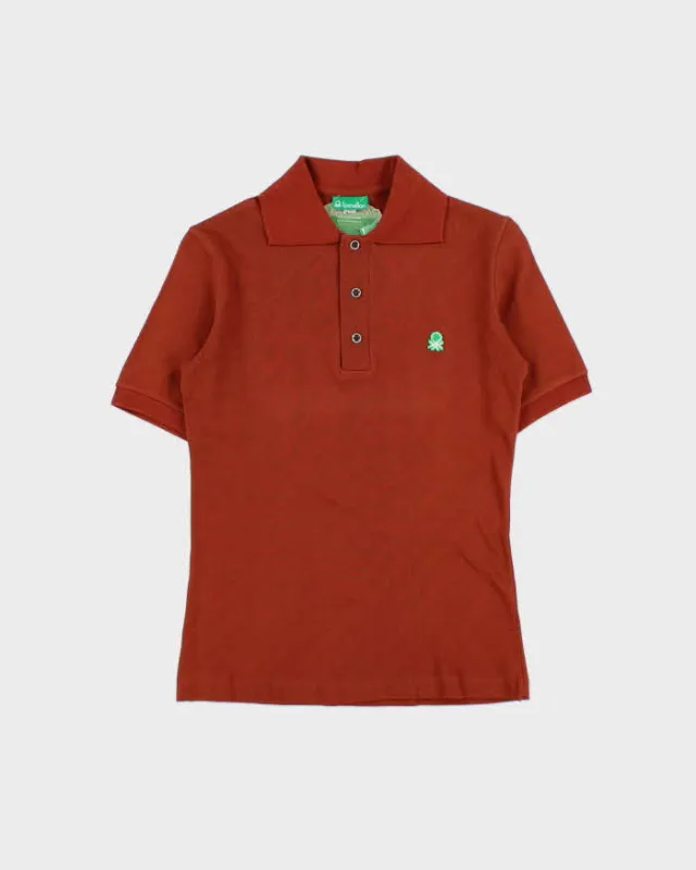 DSWT 1980s Benetton Short Sleeve Polo Shirt - XS made by United Colors Of Benetton