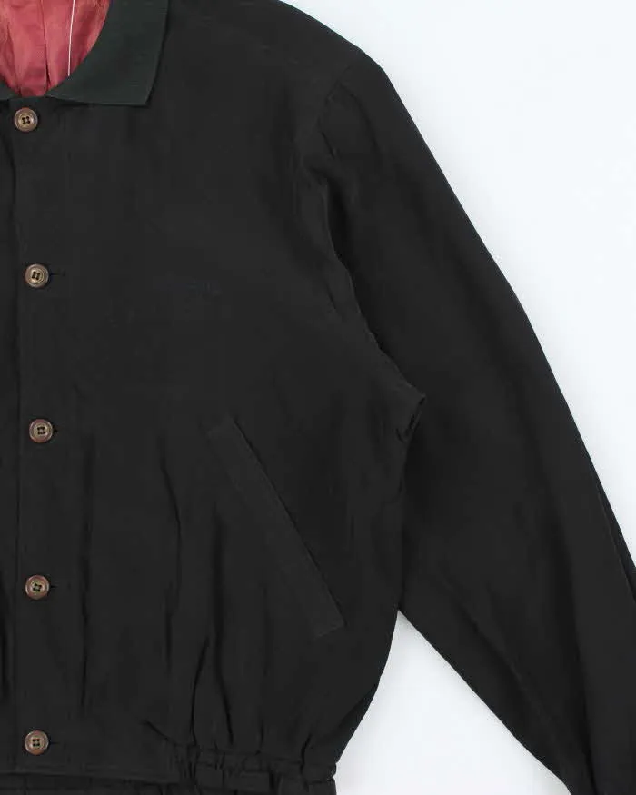 Vintage 1980s Valentino Jeans Pure Silk Collared Cropped Bomber Jacket - M sold by Rokit product image thumbnail 3