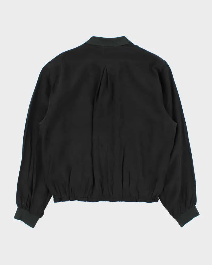 Vintage 1980s Valentino Jeans Pure Silk Collared Cropped Bomber Jacket - M sold by Rokit product image thumbnail 2