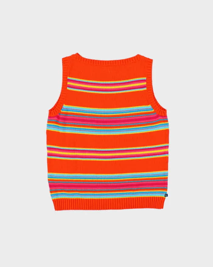 Vintage 1990s Ralph Lauren Stripe Boat Neck Sleeveless Knit Jumper - M sold by Rokit product image thumbnail 2
