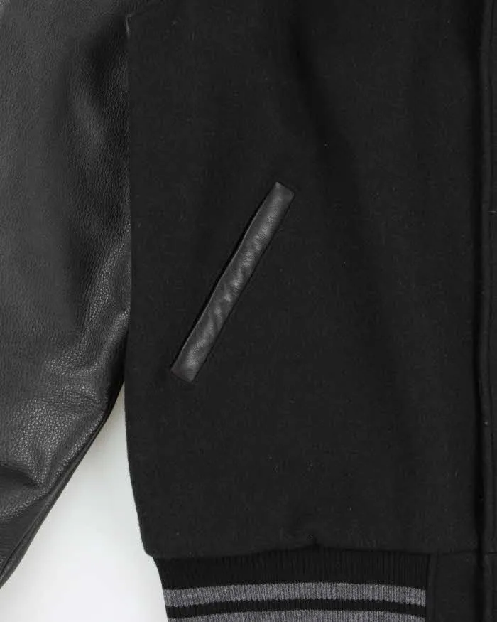 Vintage Y2K 00s Roots Embroidered Wool Leather Varsity Bomber Jacket - XL sold by Rokit product image thumbnail 4