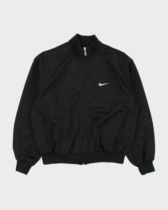 Vintage 1990s Nike Women's Embroidered Mesh Cropped Track Jacket - M sold by Rokit
